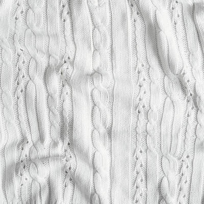 白色象牙针织面料纹理。手工毛衣, 背景, 复制空间