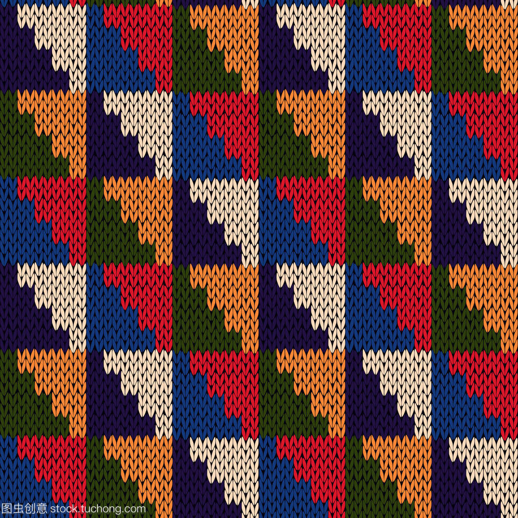 无缝针织杂色几何图案
