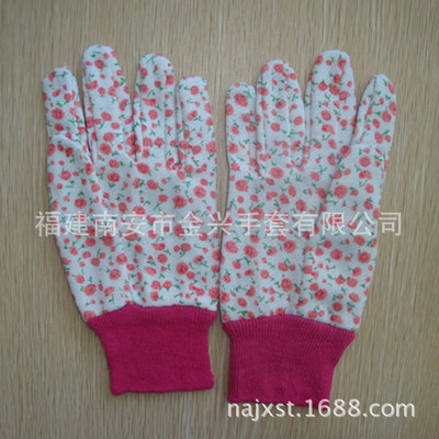 【销售Cotton garden gloves 针织绒布手套 棉手套 型号:270】价格,厂家,图片,防护手套,福建南安市金兴手套-