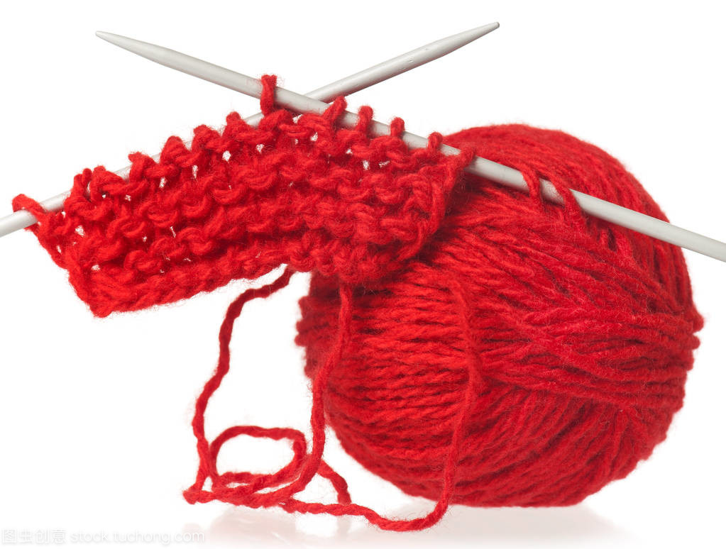 红色毛线螺纹