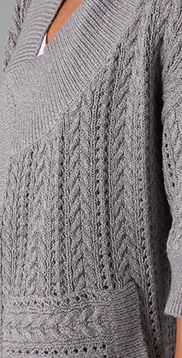 splendid 混色绞花针织开襟羊毛衫 shopbop