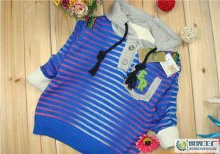 新款春装小男孩条纹连帽线衫 小中童全棉针织衫_二手设备转让_世界工厂网中国产品信息库