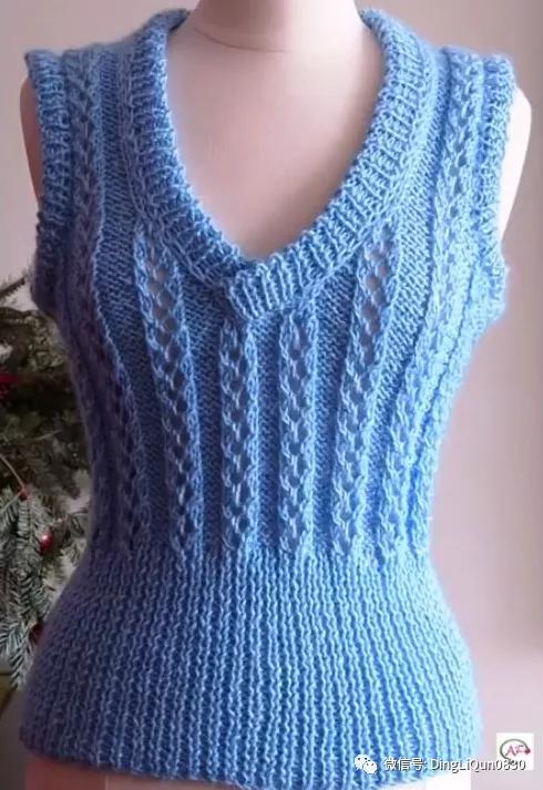 时尚流行的80款坎肩背心编织花样，打造个性针织衣橱