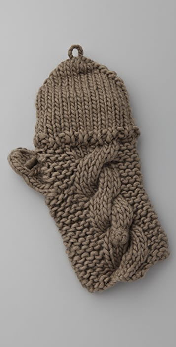 Bop Basics Pop Top 粗线针织露指手套 Shopbop时尚针织单品解析