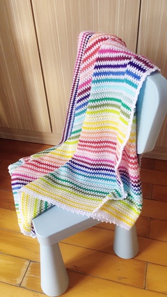 不一样的彩虹毯 手工编织的魅力与创意