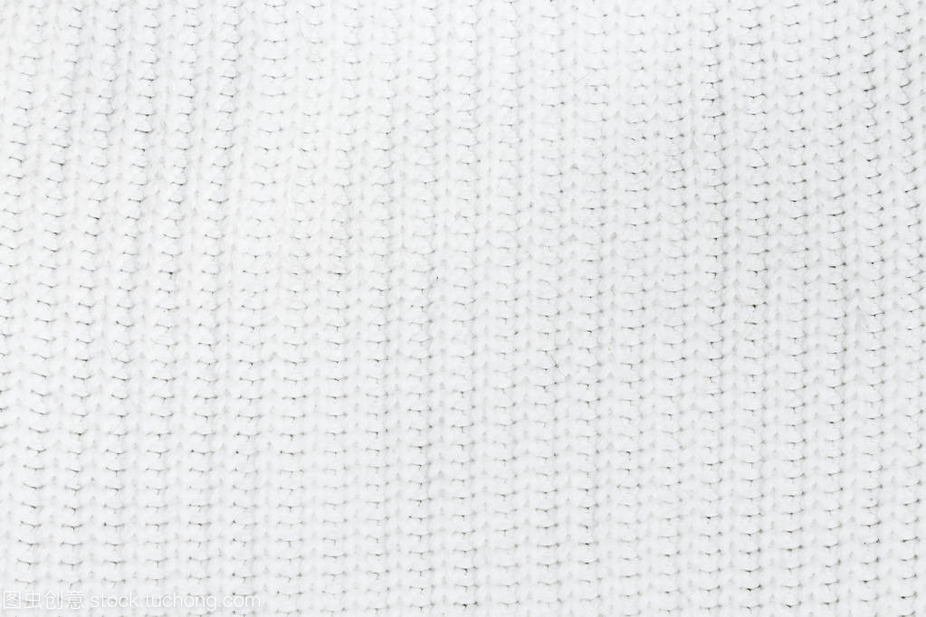 编织的艺术 洁白的羊毛针织面料纹理之美